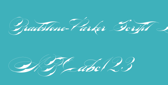 Bradstone-Parker Script Limited Free Version