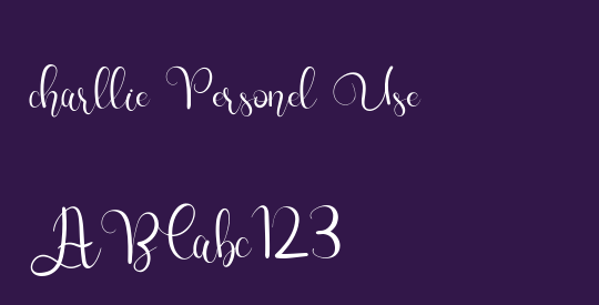 charllie Personel Use