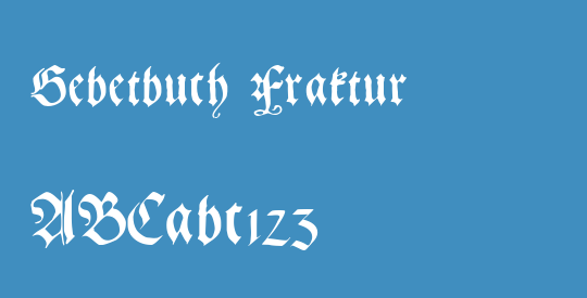 Gebetbuch Fraktur