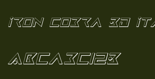 Iron Cobra 3D Italic