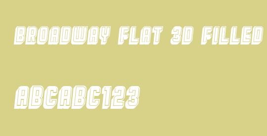 Broadway Flat 3D Filled