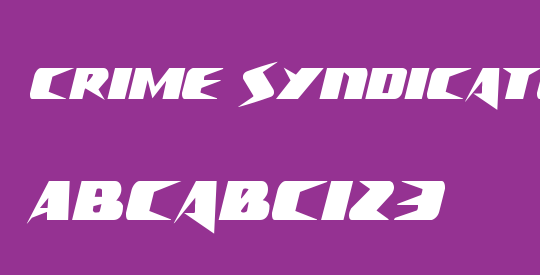 Crime Syndicate Extra-condensed