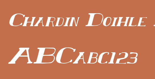Chardin Doihle Expanded Italic