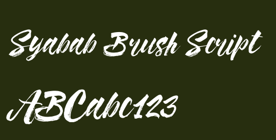 Syabab Brush Script