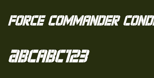 Force Commander Condensed Italic