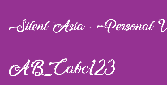 Silent Asia - Personal Use