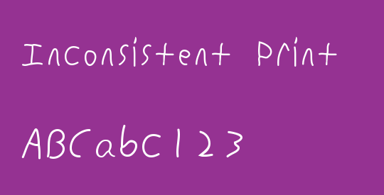 Inconsistent Print