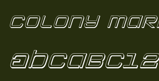 Colony Marines 3D Italic