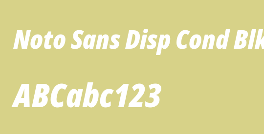 Noto Sans Disp Cond Blk