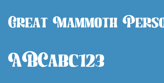Great Mammoth Personal Use