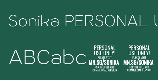 Sonika PERSONAL USE