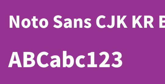 Noto Sans CJK KR Black