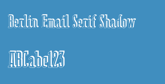 Berlin Email Serif Shadow