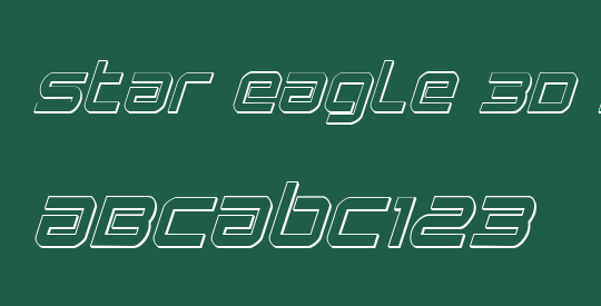 Star Eagle 3D Italic