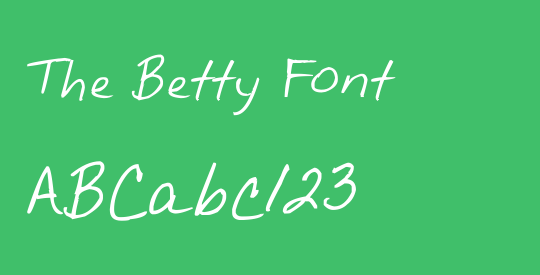 The Betty Font