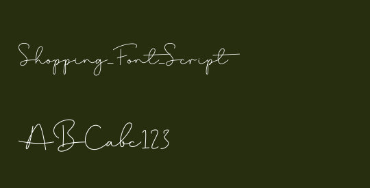 Shopping_Font_Script