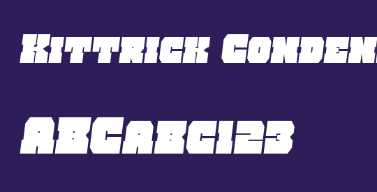 Kittrick Condensed Semi-Italic