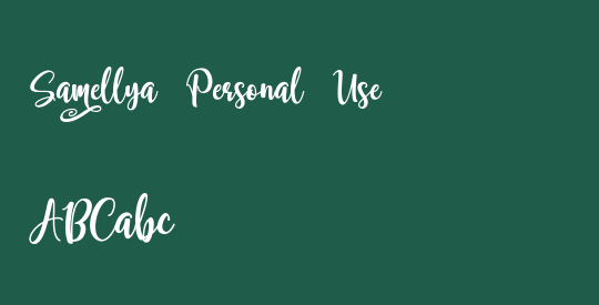 Samellya Personal Use