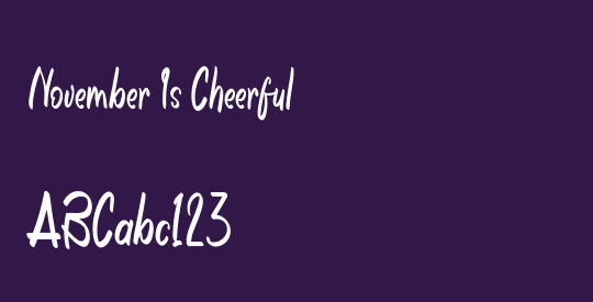 November Is Cheerful