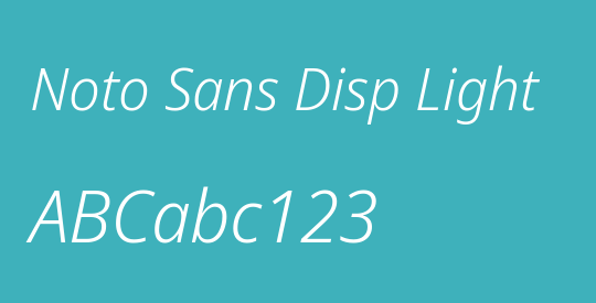 Noto Sans Disp Light
