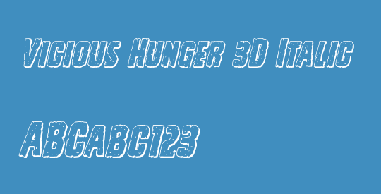 Vicious Hunger 3D Italic
