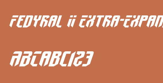 Fedyral II Extra-Expanded Italic