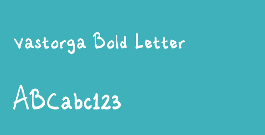 Vastorga Bold Letter