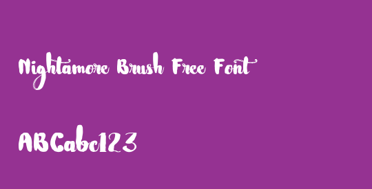 Nightamore Brush Free Font