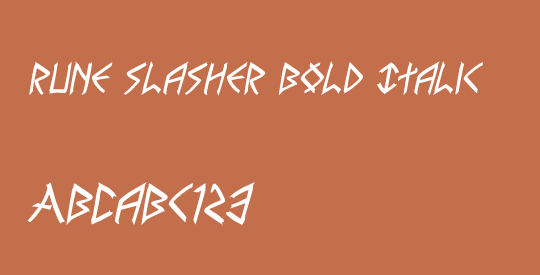 Rune Slasher Bold Italic