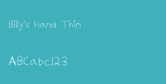 Billy's Hand Thin