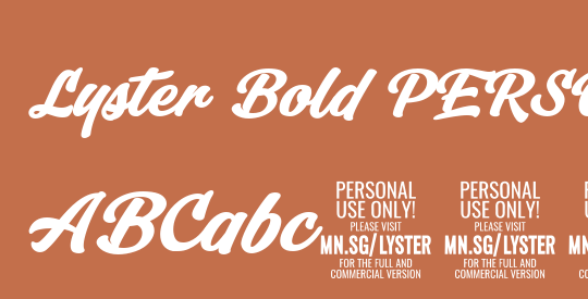 Lyster Bold PERSONAL USE ONLY