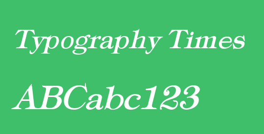Typography Times