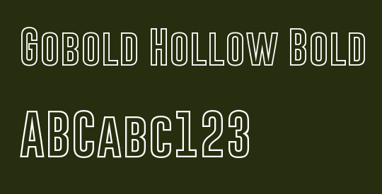 Gobold Hollow Bold