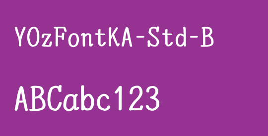 YOzFontKA-Std-B