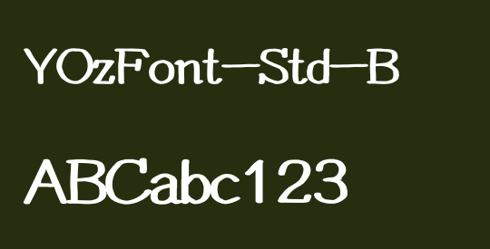 YOzFont-Std-B