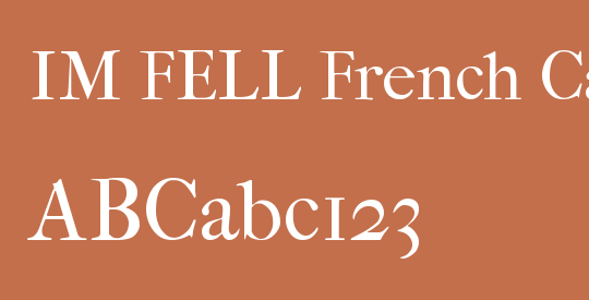 IM FELL French Canon