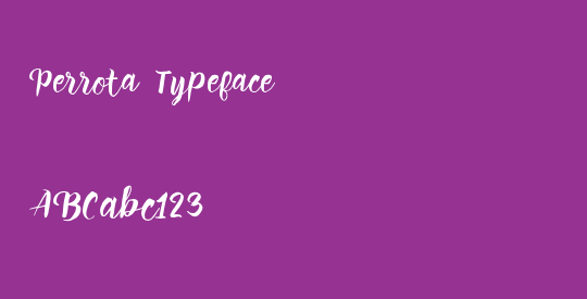 Perrota Typeface