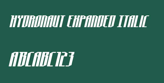 Hydronaut Expanded Italic
