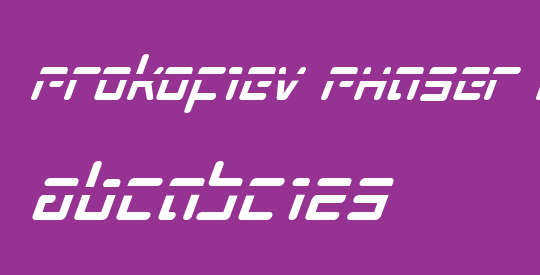 Prokofiev Phaser Italic
