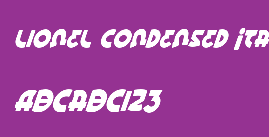 Lionel Condensed Italic