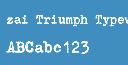 zai Triumph Typewriter bold