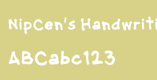 NipCen's Handwriting Bold