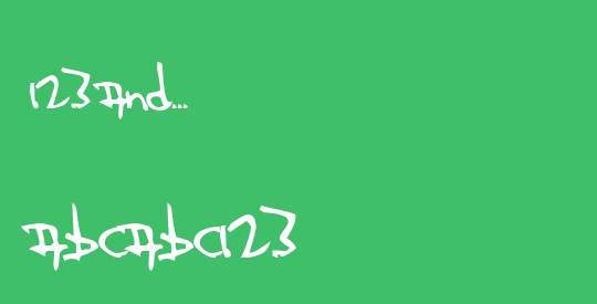 123 and...