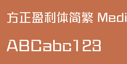 方正盈利体简繁 Medium