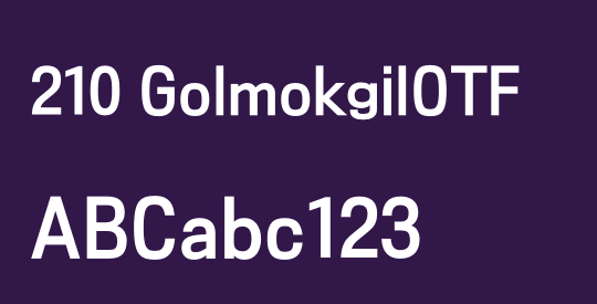210 GolmokgilOTF