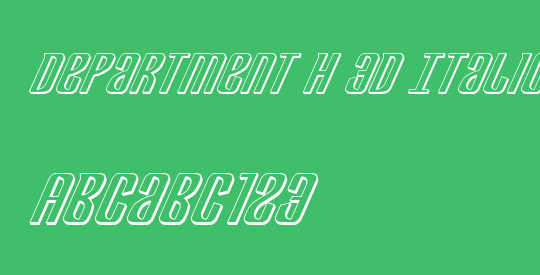 Department H 3D Italic