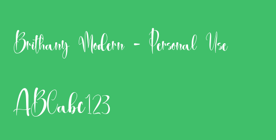 Brithany Modern - Personal Use