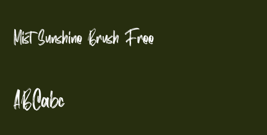 Mist Sunshine Brush Free