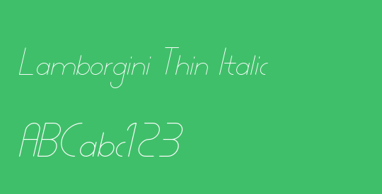 Lamborgini Thin Italic