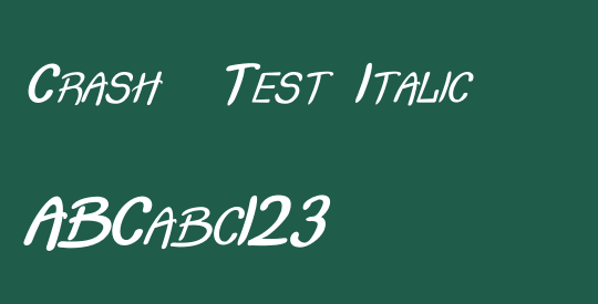Crash  Test Italic